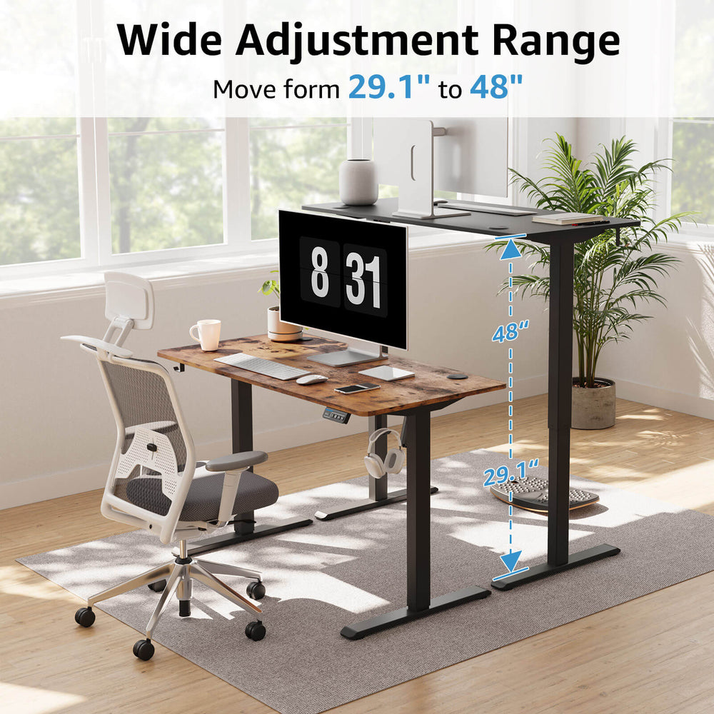 Height Adjustable Electric Standing Desk - Black – MOUNTUP