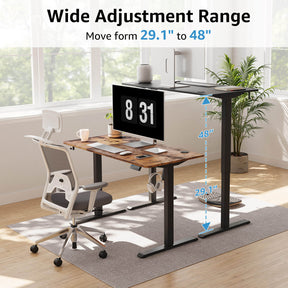 Height Adjustable Electric Standing Desk - Black