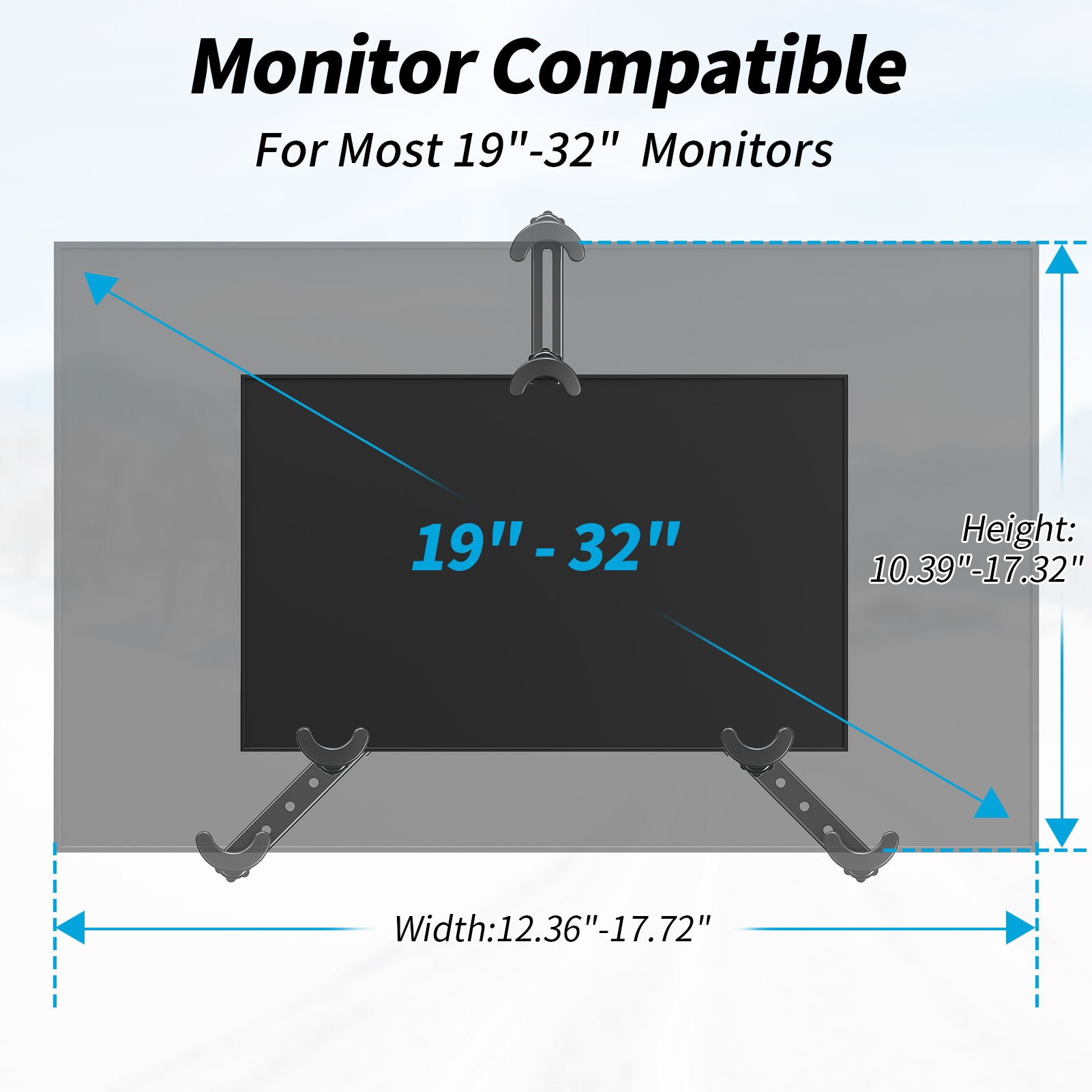 MOUNTUP Universal VESA Mount Adapter Kit, Non-VESA Monitor Mounting Adapter  for 19 to 32 inch Computer Screens,VESA Bracket 75x75mm/100x100mm