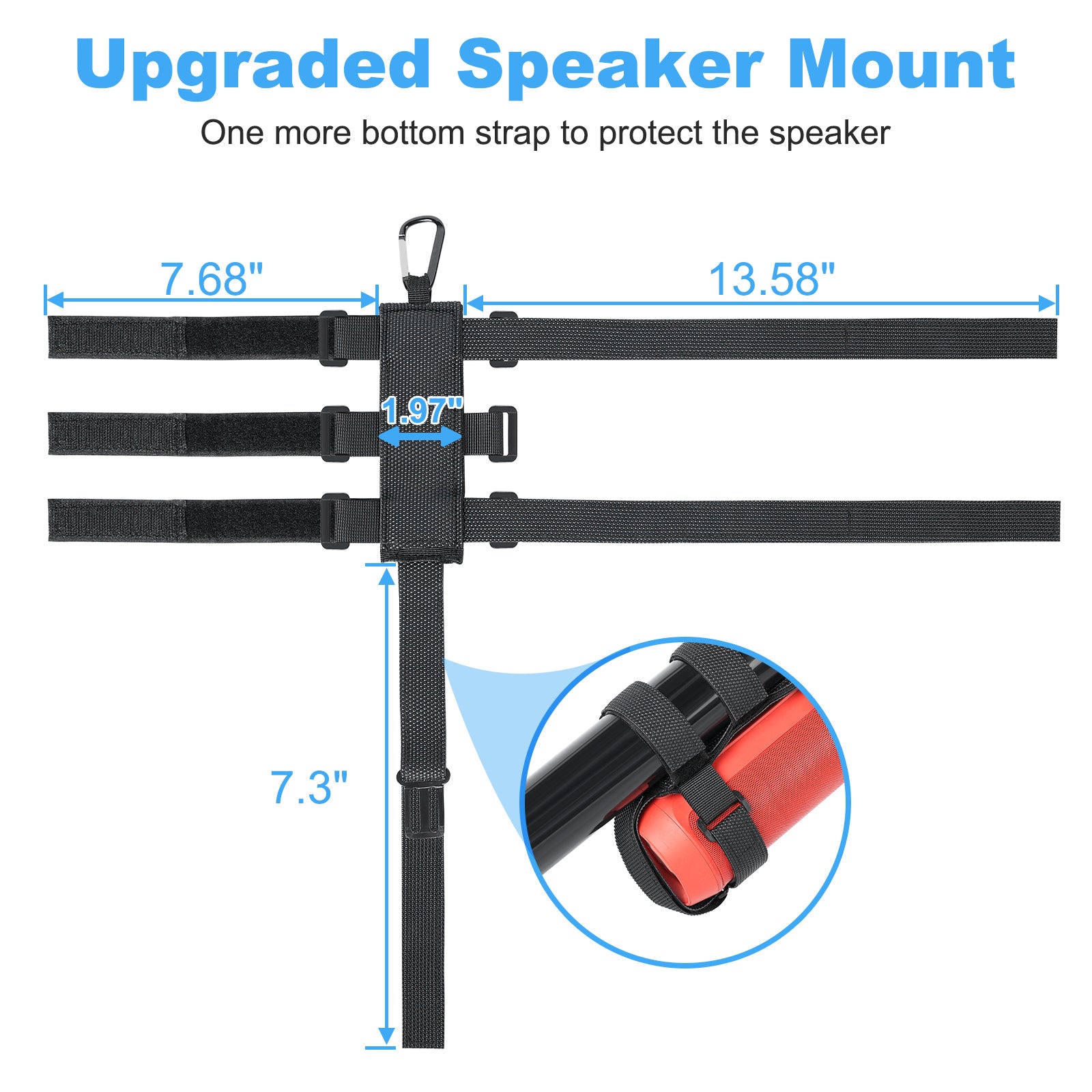 Portable Adjustable Strap for Bluetooth Wireless Speaker MUS-9105