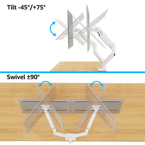 Freelift Dual Monitor Desk Mount for 13'' to 32'' Monitors MUA8014W