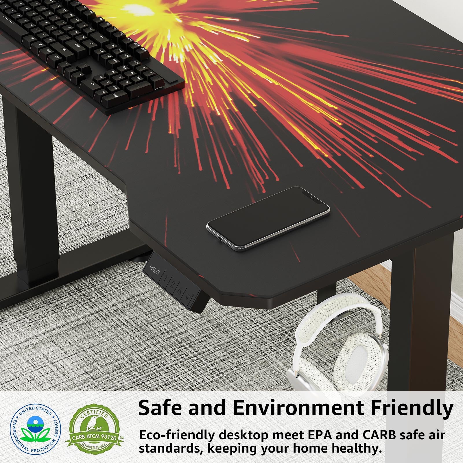 Stand Up Desk Electric Gaming Desk Customizable Desk Mat MUD1501