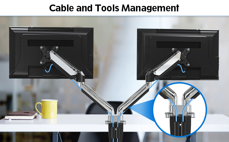 Soporte de escritorio para monitor dual para monitores de 13''-32'' MUA0035