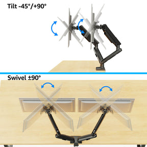 Freelift Pro Dual Monitor Desk Mount for 13''-32'' Monitors MUA8012B