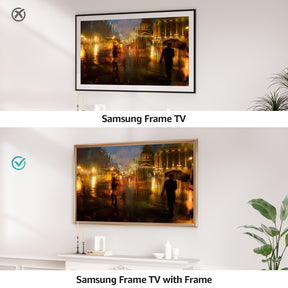 VueFrame TV Frames Deco Alloy Bezel Only for Samsung The Frame TVs, Modern & Minimalist Styles from TV to Art, Interchangeable Bezels for Home Decor, Easy Installation