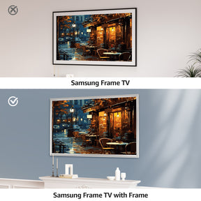 VueFrame TV Frames Deco Alloy Bezel Only for Samsung The Frame TVs, Modern & Minimalist Styles from TV to Art, Interchangeable Bezels for Home Decor, Easy Installation