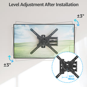 Soporte de pared para TV de esquina con movimiento completo para televisores de 26 a 60 pulgadas MU0009