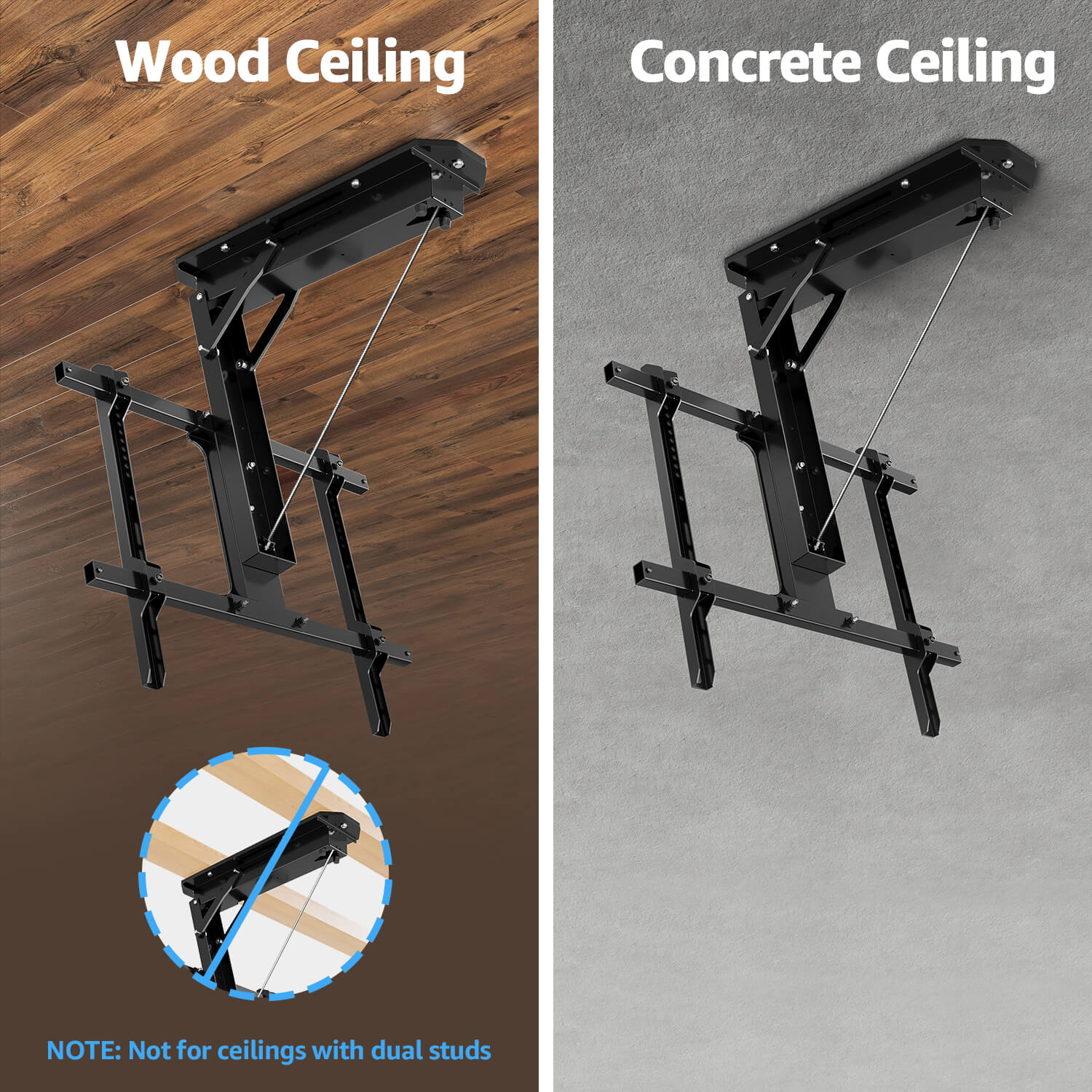 Full Motion Electric Ceiling TV Mount for 32''-70'' TVs MU2501