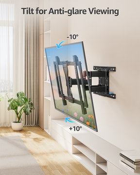 MOUNTUP Ultra Slim TV Wall Mount for Most 37-90 inch TVs, 1.1" Thin Low Profile Full Motion TV Mount Bracket, Dual Swivel Articulating Arms with Tilt, Fits 16" Studs, Max VESA 600x400mm Holds 132lbs
