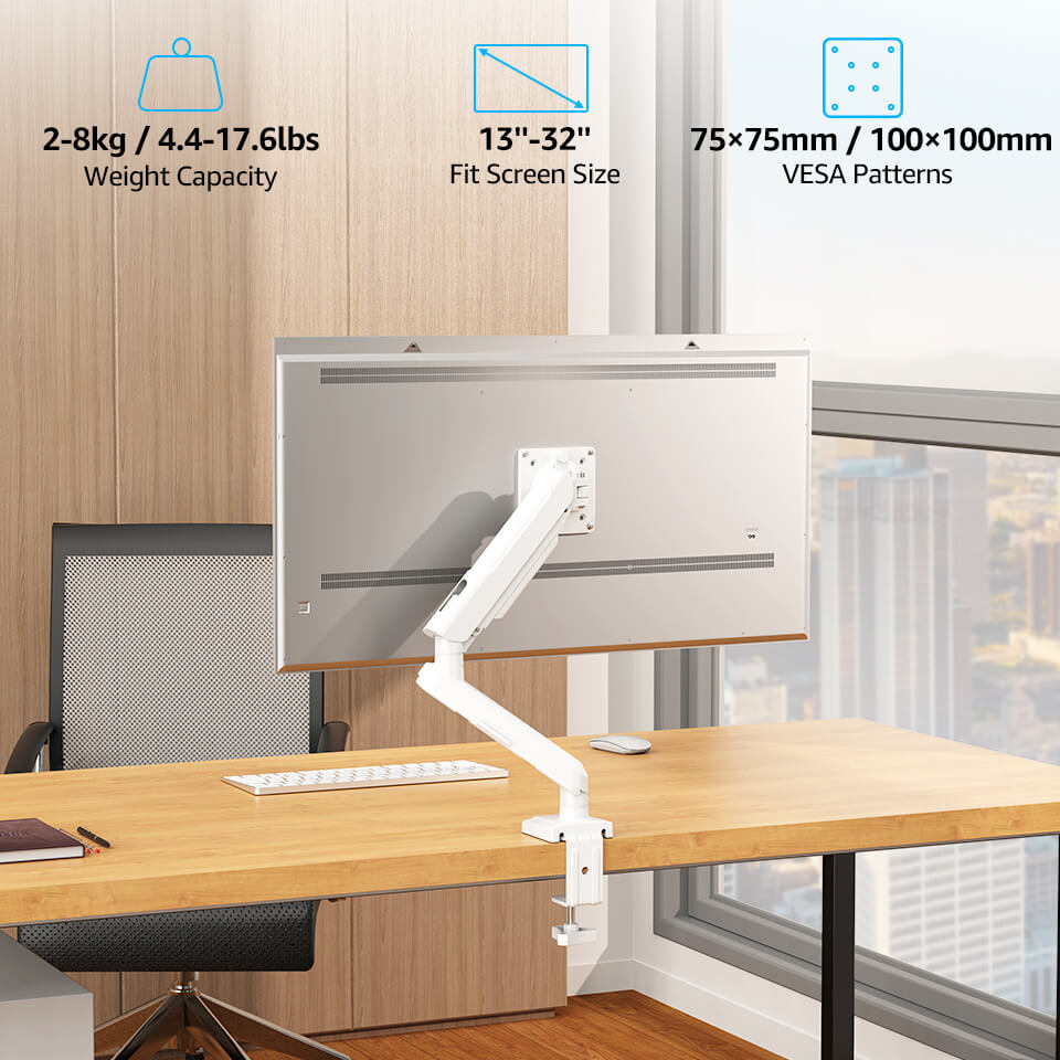 Freelift Single Monitor Desk Mount for 13''-32'' Monitors MUA8011W