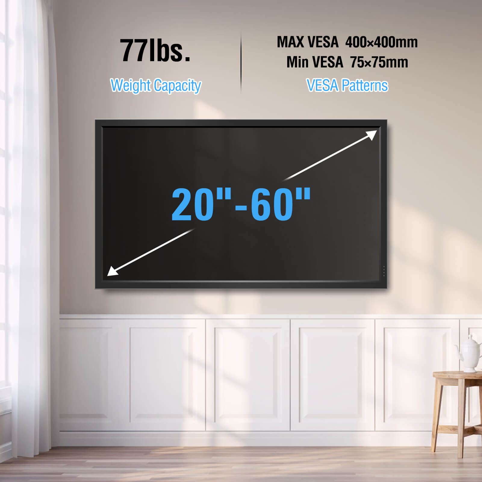 Full Motion TV Wall Mount for 20''-60" TVs MUT0065