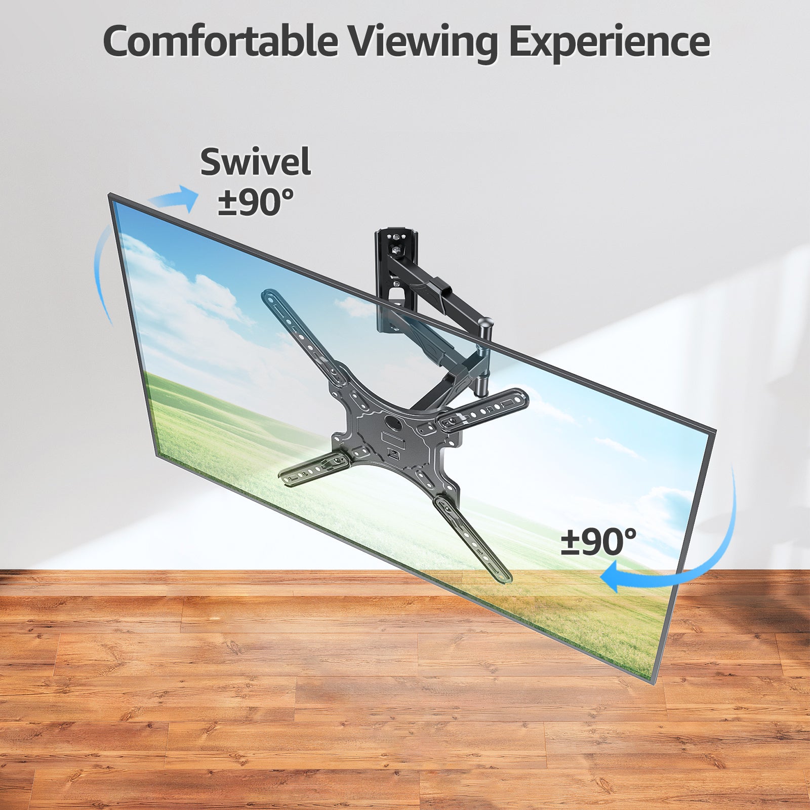 Soporte de pared para TV de esquina con movimiento completo para televisores de 26 a 60 pulgadas MU0009