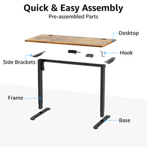 Electric Stand Up Desk Computer Standing Desk Office Height Adjustable MUDL1801
