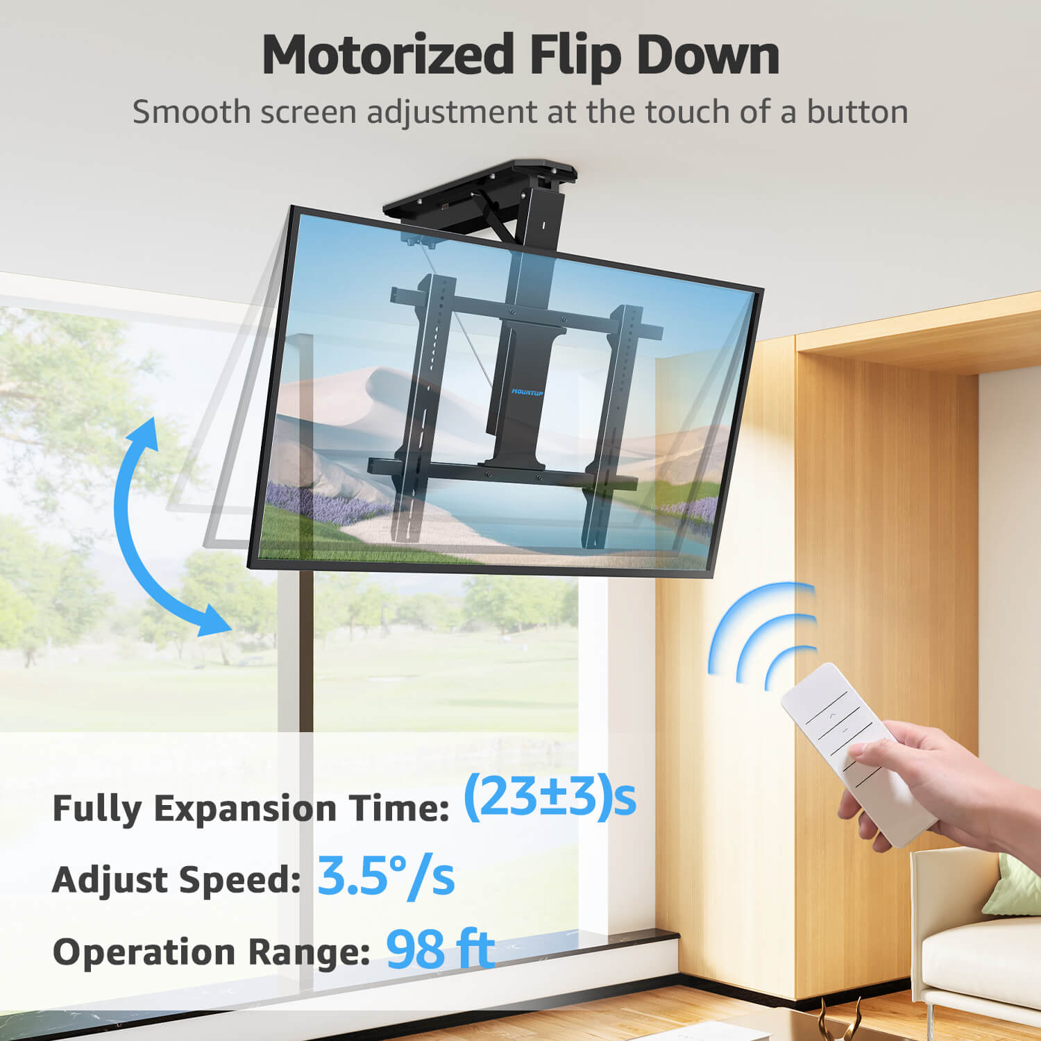 Full Motion Electric Ceiling TV Mount for 32''-70'' TVs MU2501