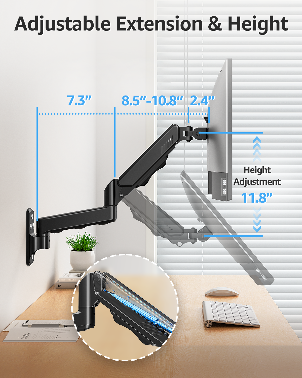 Single Monitor Wall Mount for Max 32'' Monitors MU2003