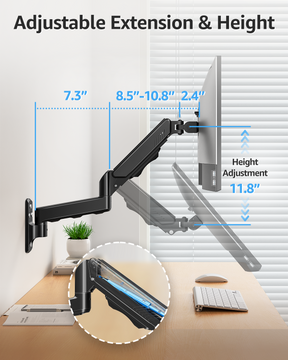Single Monitor Wall Mount for Max 32'' Monitors MU2003