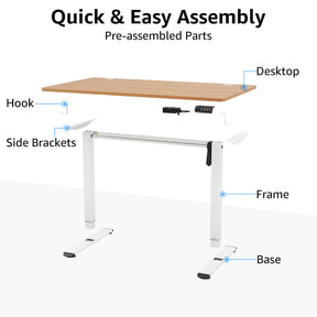 Height Adjustable Electric Standing Desk - Oak MUD201