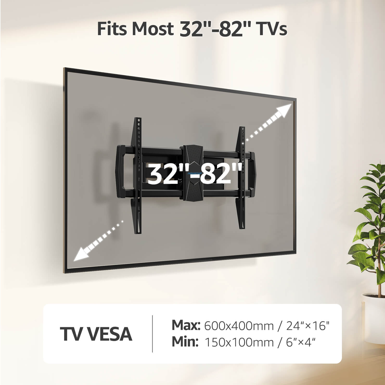 Full Motion TV Wall Mount for 32''-82'' TVs MUT0028