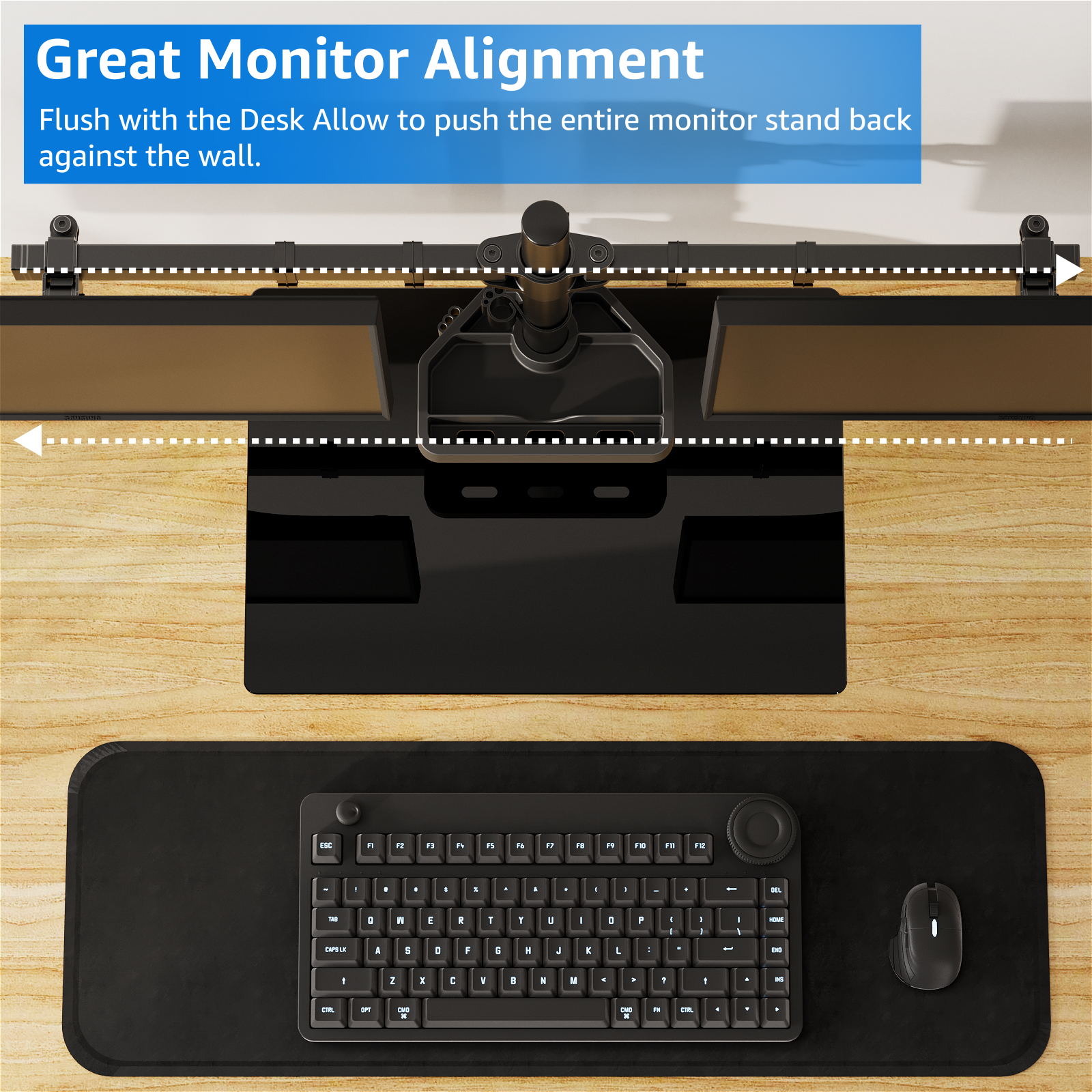 Dual Monitor Desk Stand for 13''-27’’ Monitors MUA1014