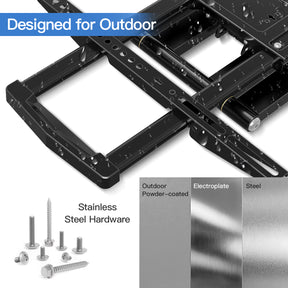 MOUNTUP Outdoor TV Mount Weatherproof for Most 42-75 Inch TVs, Fits for Gazebo and Patio, 37.9" Long Arm Wall Mount Full Motion with Tilt & Swivel, Max VESA 600x400mm and Up to 99 LBS MU0047-L-OD