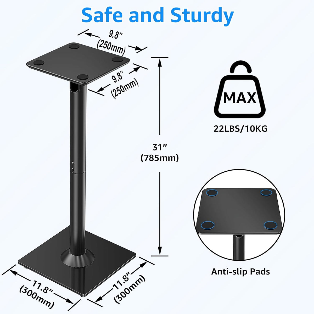 MOUNTUP Universal Speaker Stands Pair for Surround Sound MU9132