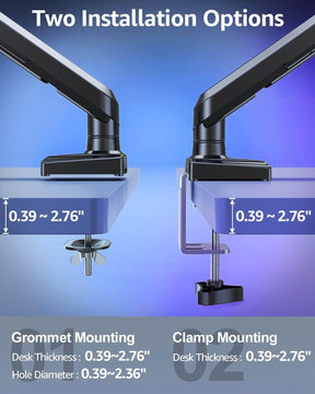 Freelift Pro Dual Monitor Desk Mount for 13''-32'' Monitors MU8012B