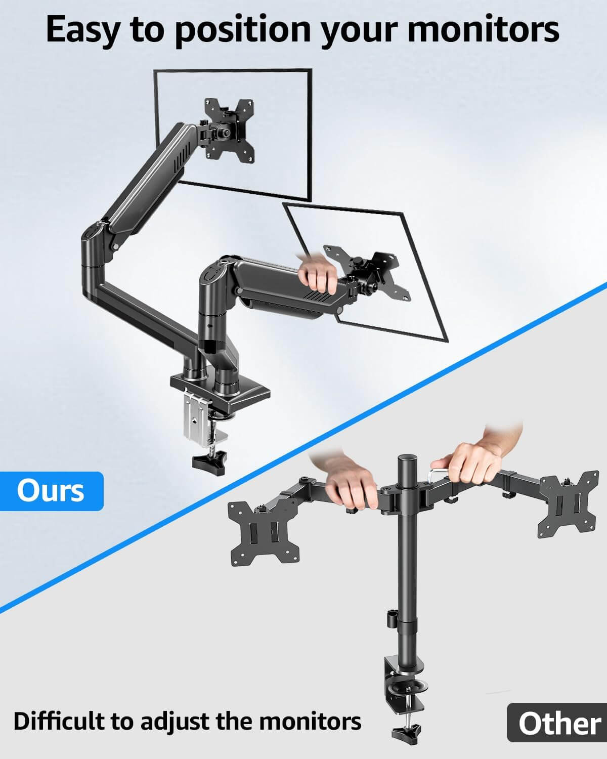 Soporte de escritorio para monitor doble para monitores de máximo 32'' MP0005