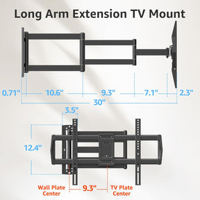 Full Motion Corner TV Wall Mount For 32"-75" TVs MU0057-L