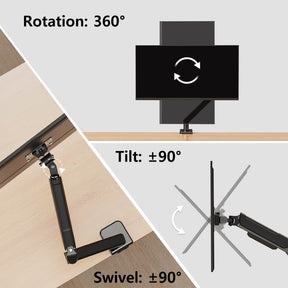 Soporte de escritorio para monitor único para monitores de 22"-42" MU7005