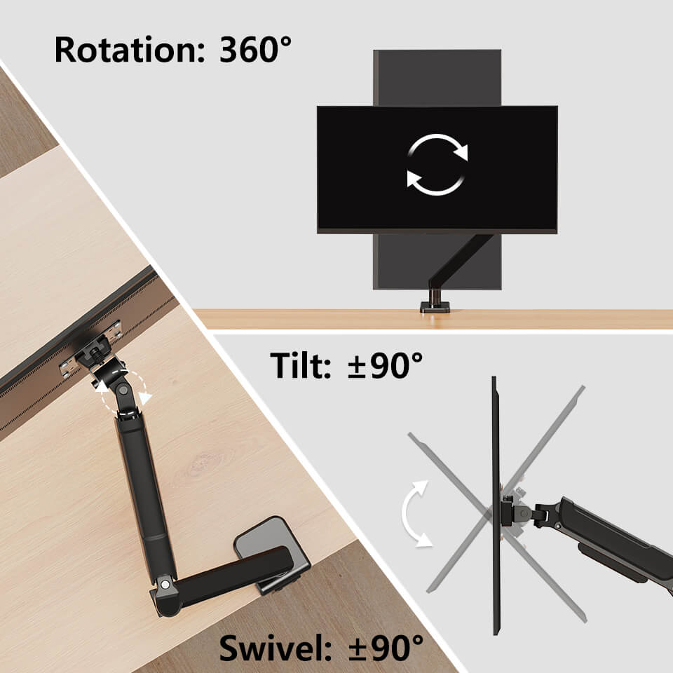 Kopie der Einzelmonitor-Tischhalterung für 22-Zoll-42-Zoll-Monitore MUA7005