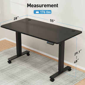 Electric Height Adjustable Standing Desk - Black MUD312