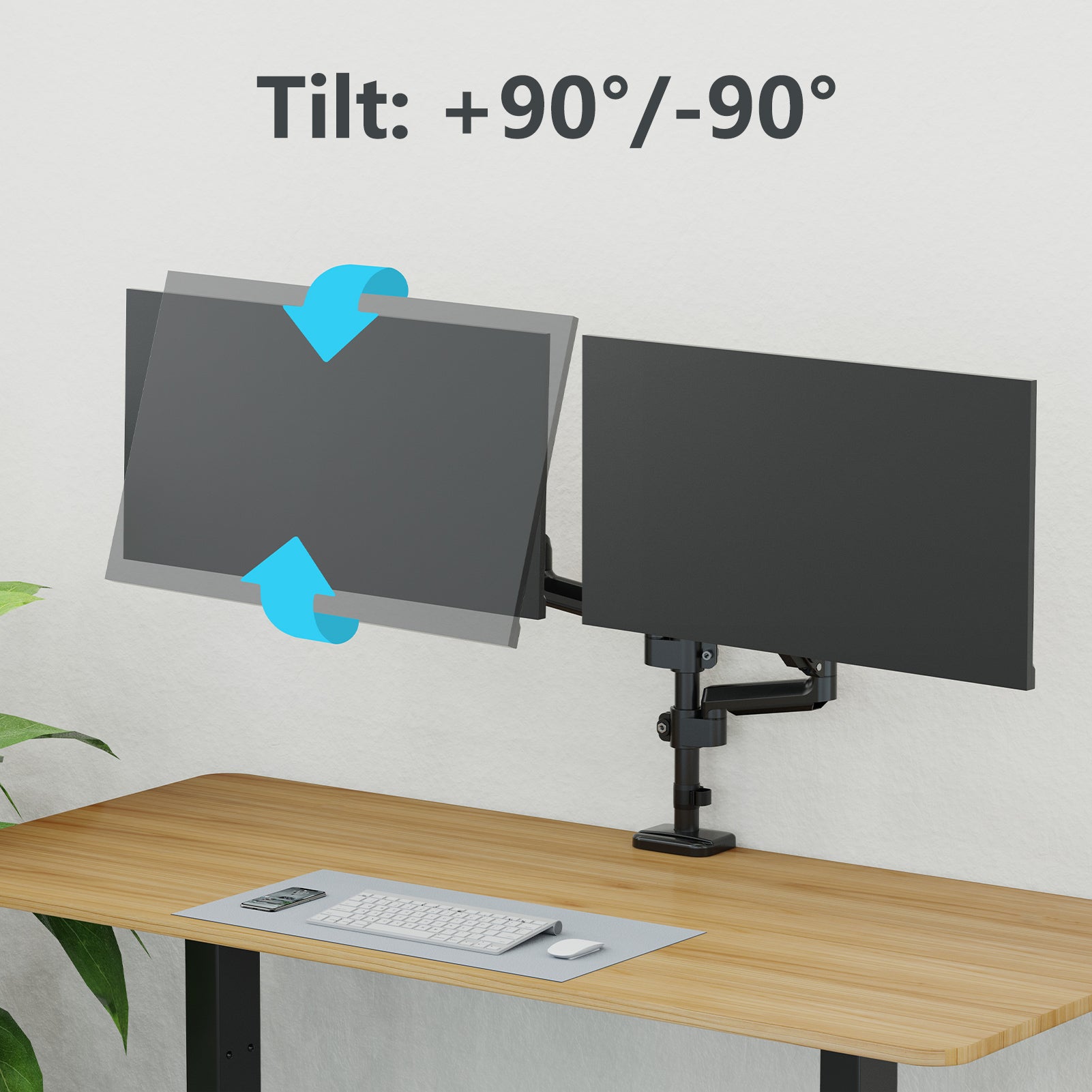 Soporte de escritorio para monitor dual para monitores de 13''-32'' MUA6008B