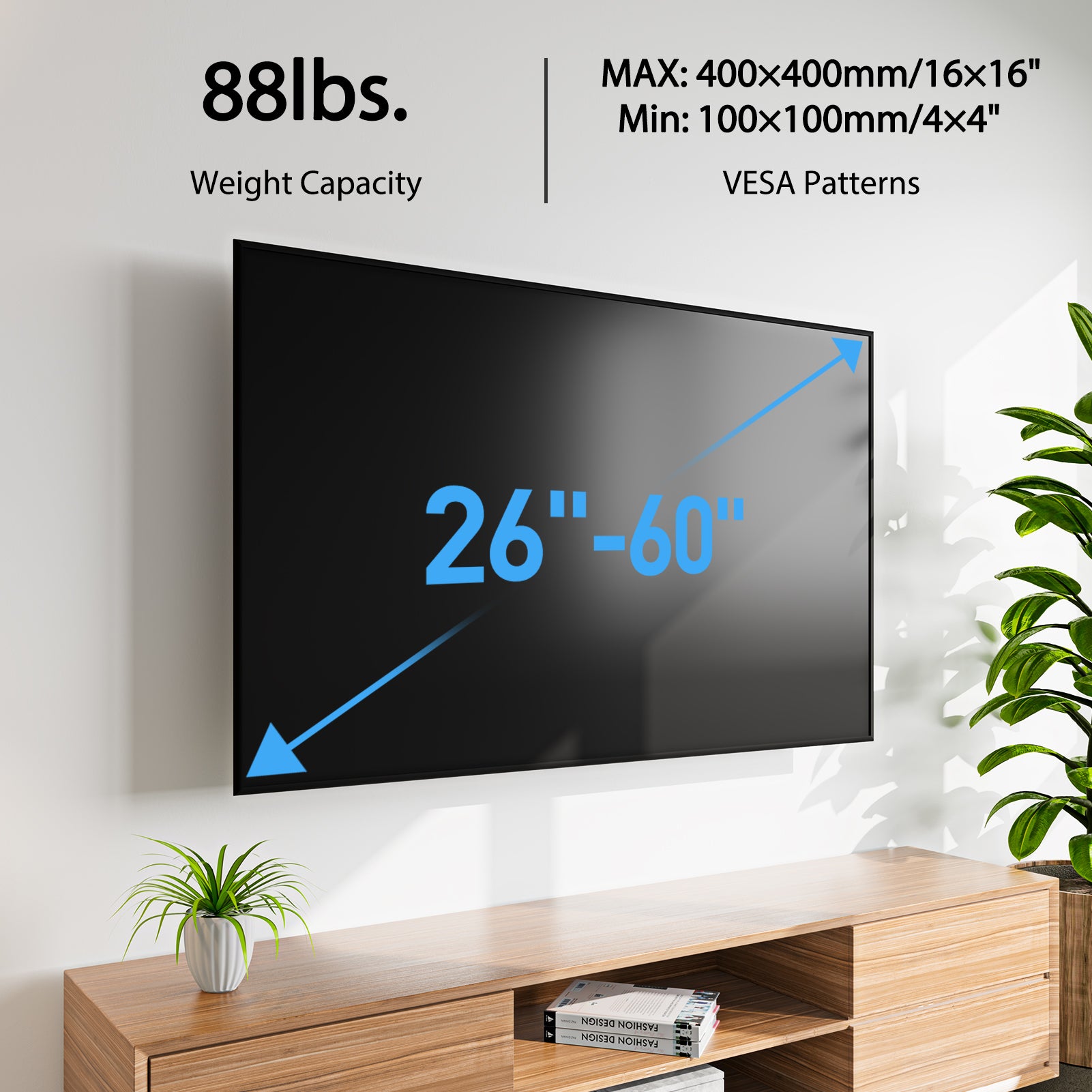 Soporte de pared para TV de movimiento completo para televisores de 26 a 60 pulgadas MUT0020