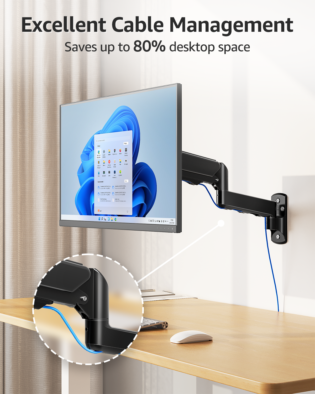 Single Monitor Wall Mount for Max 32'' Monitors MU2003