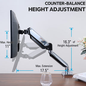 height adjustable monitor mount meets your eye level