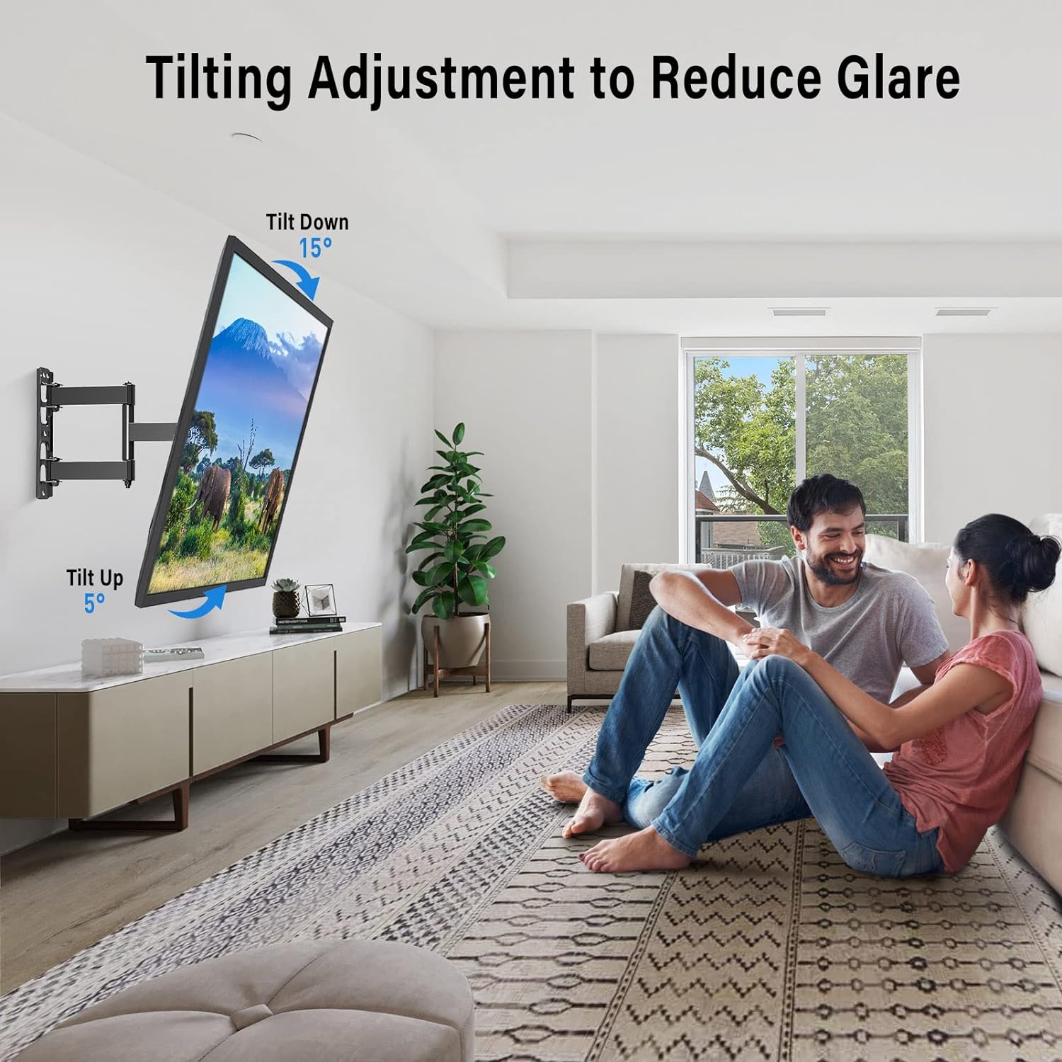 Soporte de pared para TV, soporte giratorio para TV e inclinación de  movimiento completo para la mayoría de televisores de 17 a 22 pulgadas,  diseño