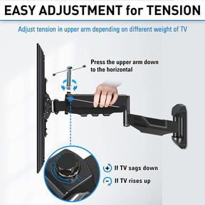height adjustable TV mount for flexible movement