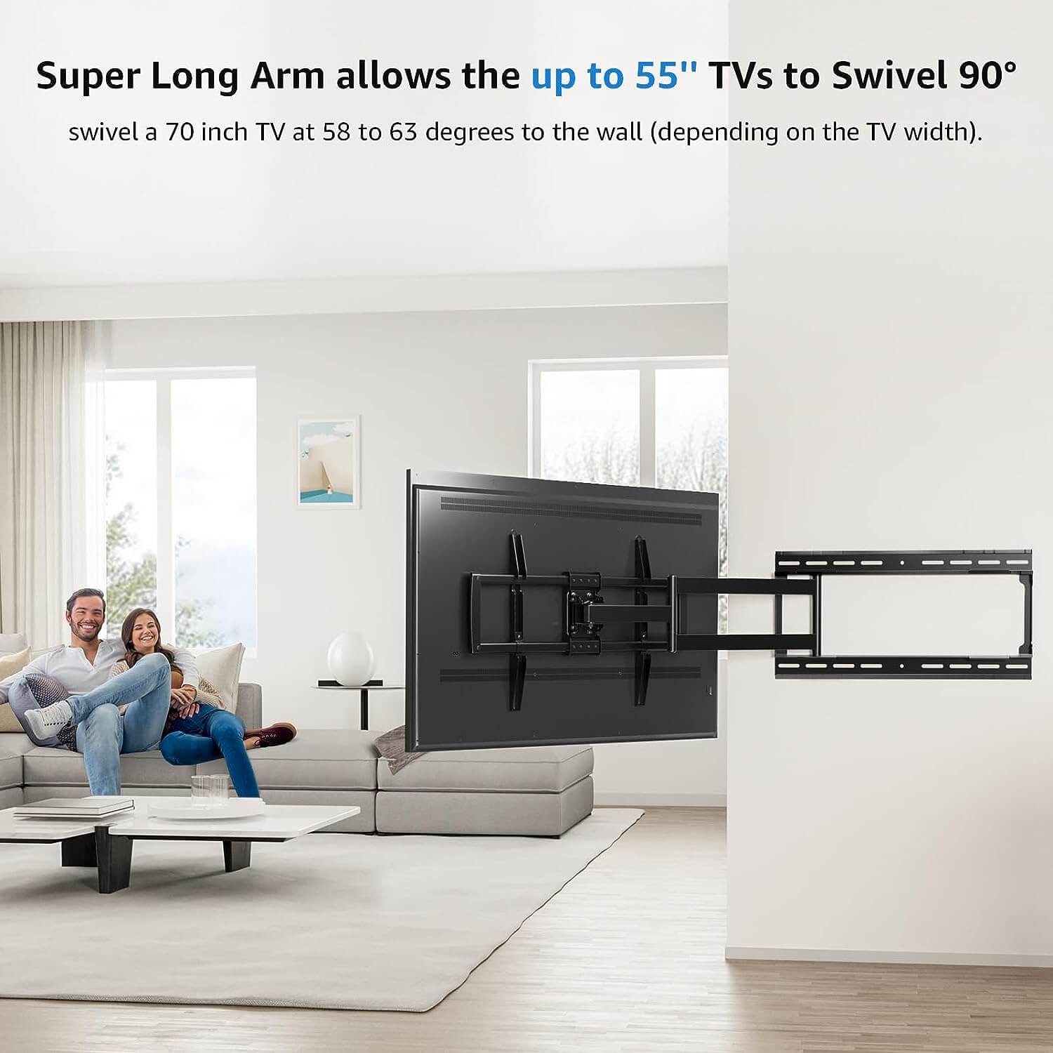 75 tv mount with super long arm