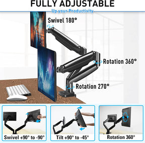 Dual Monitor Ultrawide Desk Mount for 2 Max 35'' Monitors MU0033