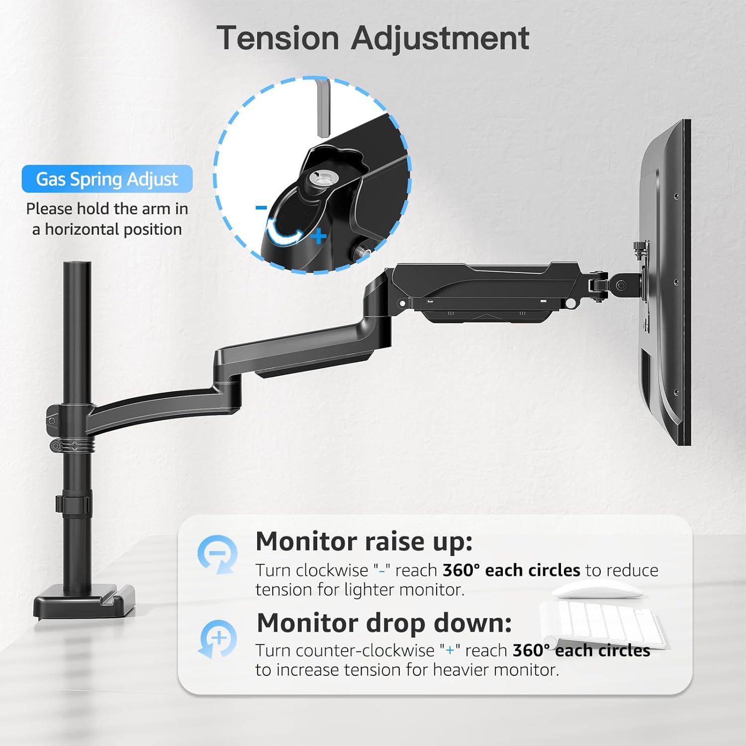 Einzelmonitor-Tischhalterung für 17''-32''-Monitore MU0025-MA09