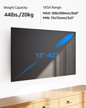 MOUNTUP Full Motion TV Wall Mount for Most 13-42 inch TVs, 21.7'' Long Extension Articulating Arm with Swivel Tilt Rotation, Corner TV Mount Wall Bracket for Monitor, Max VESA 200x200mm, Holds 44 lbs