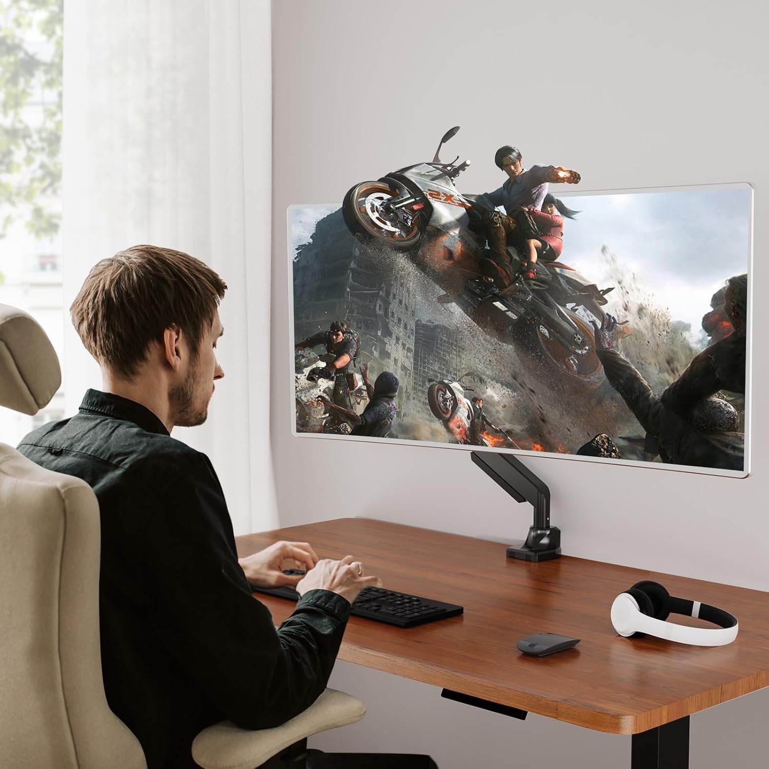 Einzelmonitor-Ultrawide-Tischhalterung für 19-Zoll-49-Zoll-Monitore MU7011