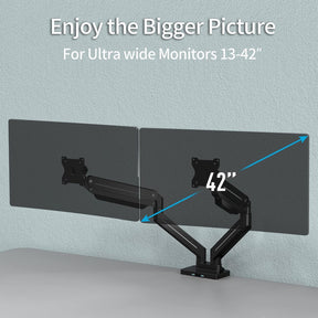 Dual-Monitor-Tischhalterung mit USB für 13''-42''-Monitore MU7004