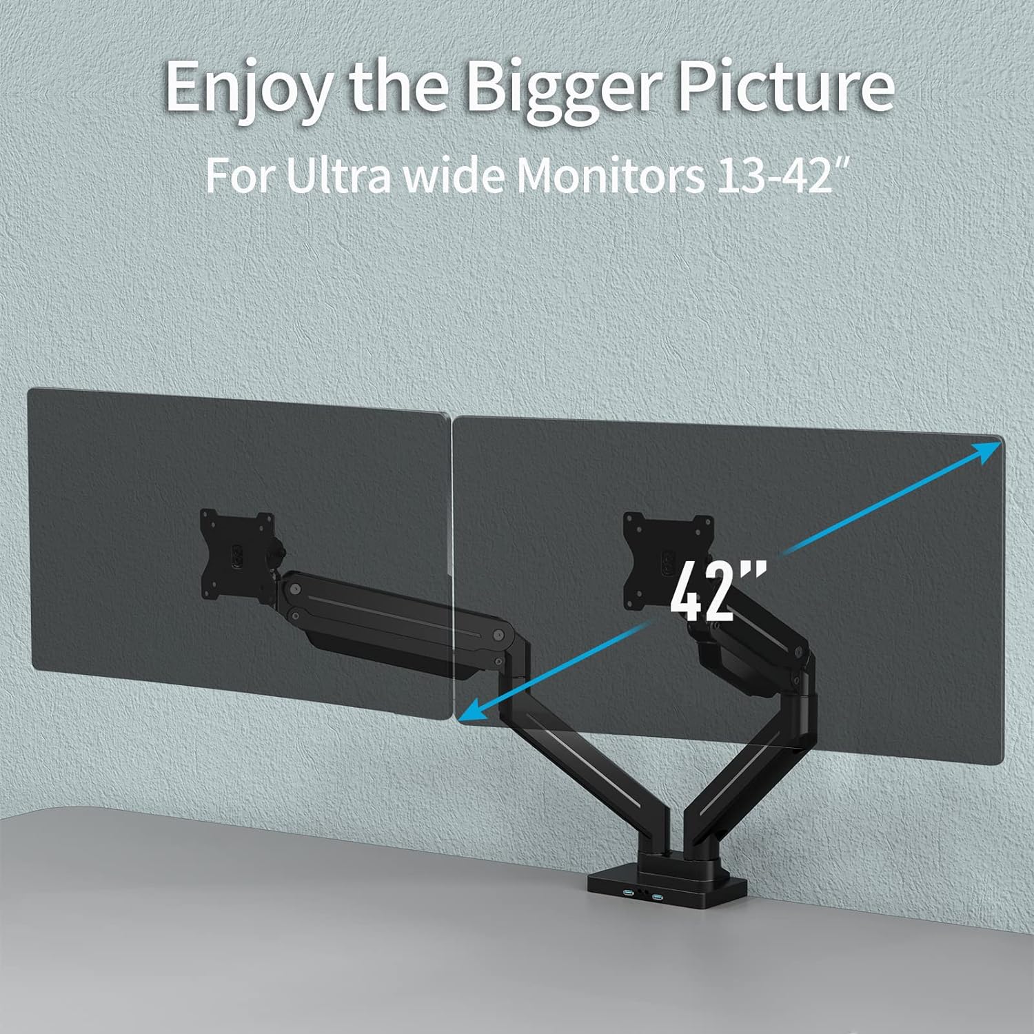Dual Monitor Desk Mount for 13''-42'' Monitors MUA7004
