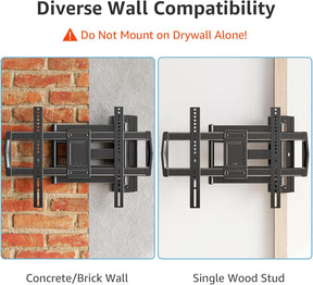 Full Motion Corner TV Wall Mount For 32"-75" TVs MU0047-L