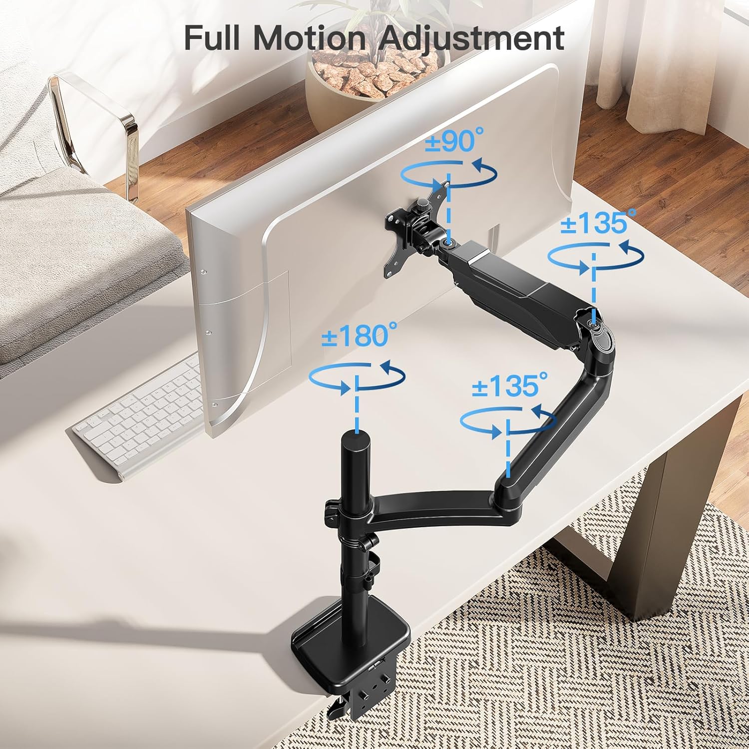 Einzelmonitor-Tischhalterung für 17''-32''-Monitore MU0025-MA09