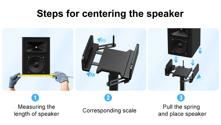 Adjustable Height Speaker Stand Spring Loaded Standing Speaker MUS9138