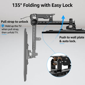 Full Motion Flip Down Ceiling TV Mount for 13''-40'' TVs MU0049-L