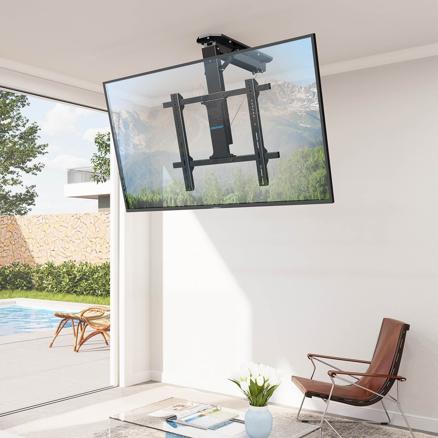 Full Motion Electric Ceiling TV Mount for 32''-70'' TVs MU2501