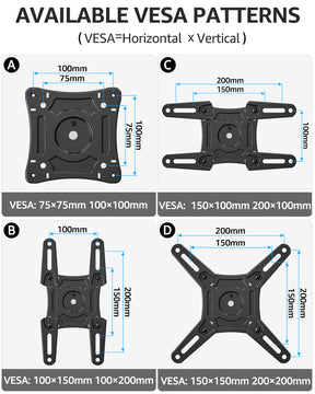 MOUNTUP Full Motion TV Wall Mount for Most 13-42 inch TVs, 21.7'' Long Extension Articulating Arm with Swivel Tilt Rotation, Corner TV Mount Wall Bracket for Monitor, Max VESA 200x200mm, Holds 44 lbs